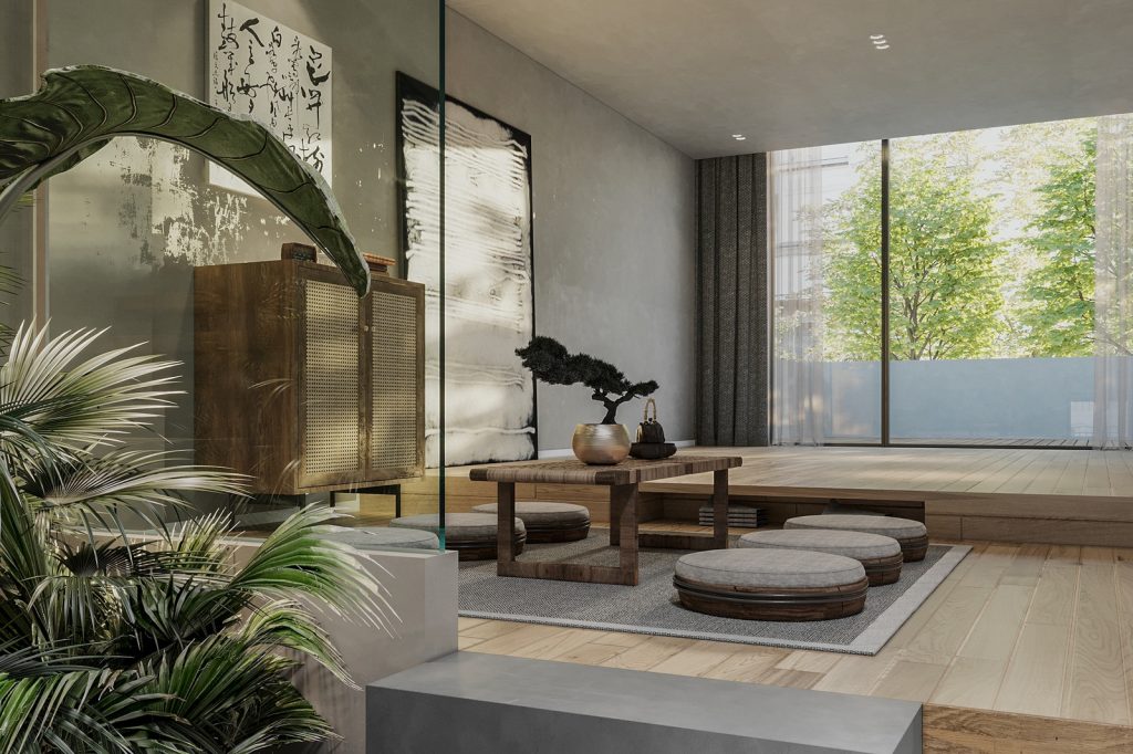 các phong cách thiết kế nối thất chung cư wabi sabi mộc mạc
