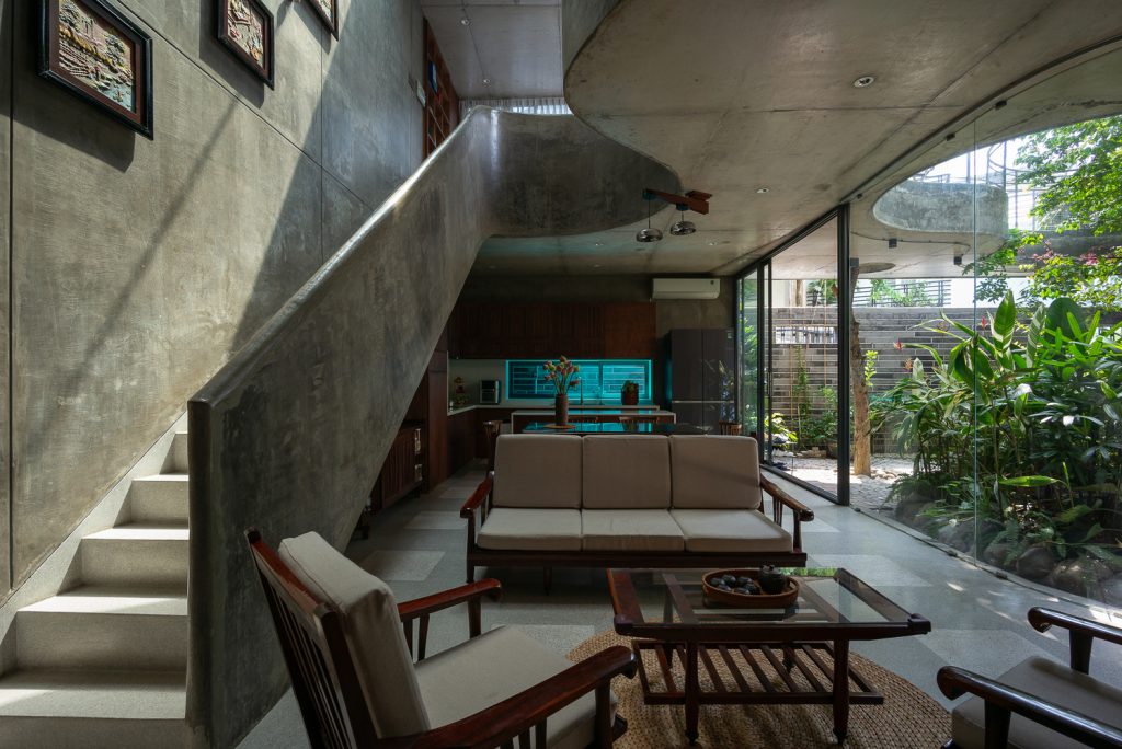 nội thất phong cách wabi sabi không giản mở
