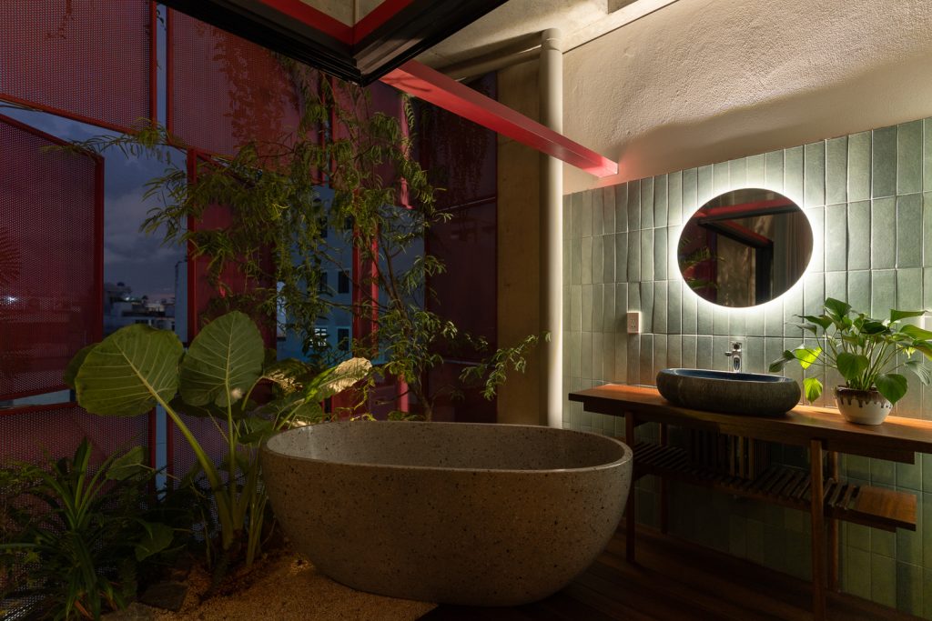 nội thất phong cách wabi sabi cho phòng tắm
