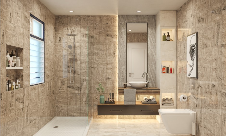 nội thất nhà tắm đơn giản, tinh tế
