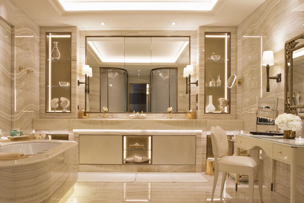 nội thất nhà tắm phong cách luxury sang trọng