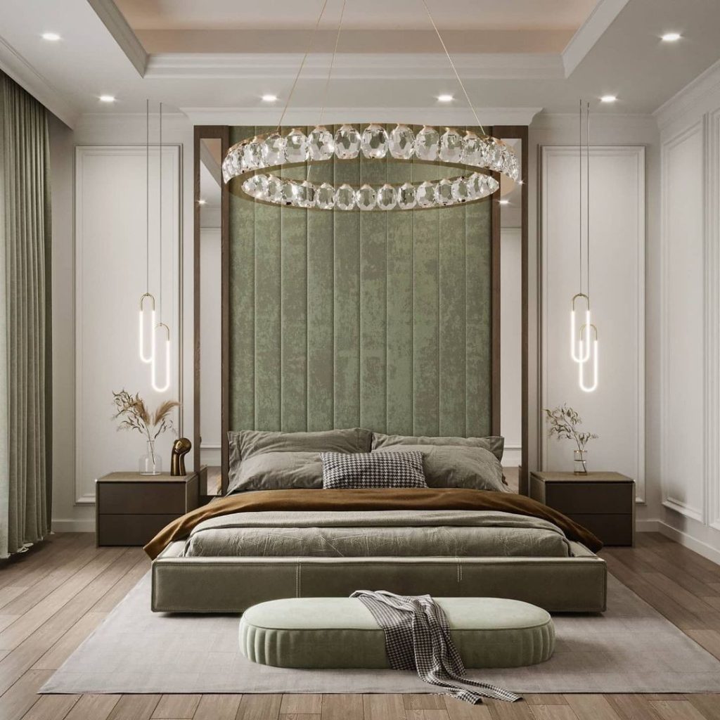 thiết kế nội thất tân cổ điển phòng ngủ sang trọng