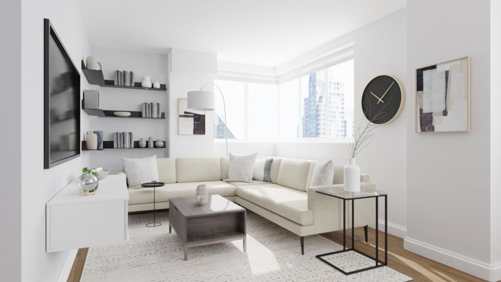 Mẫu phong cách Minimalism dùng gam màu sáng