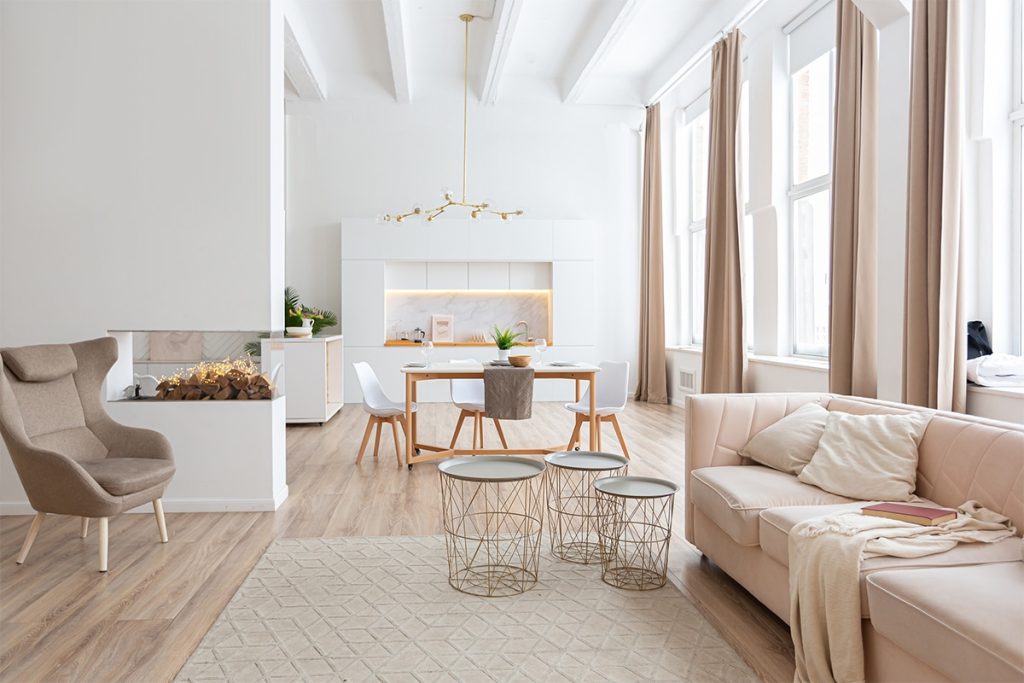 phong cách Minimalism sử dụng vật liệu tự nhiên