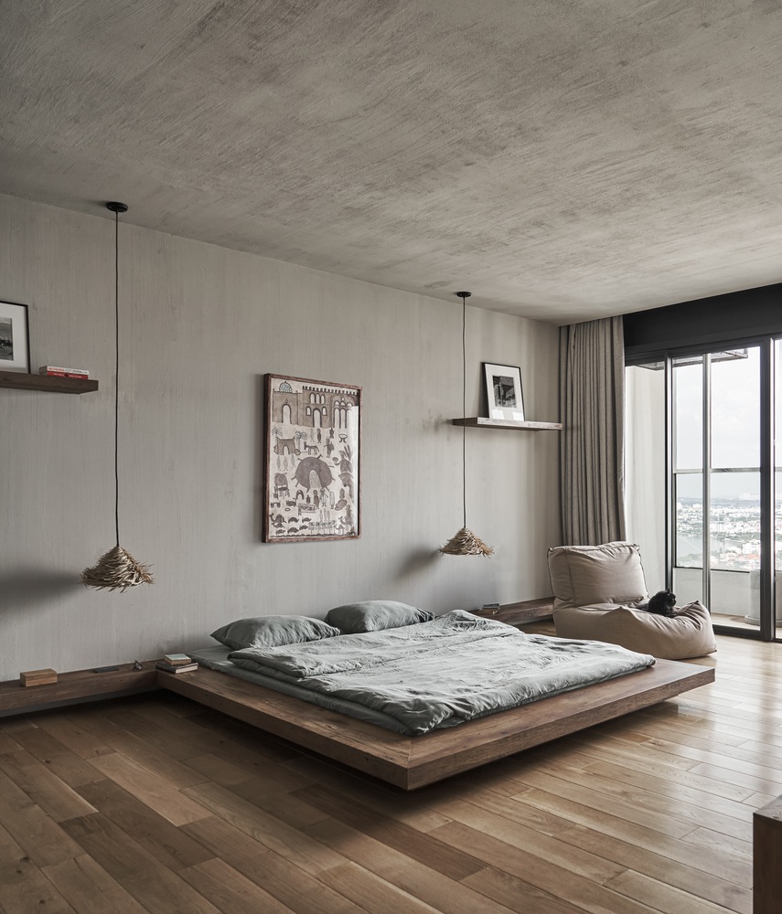phong cách nội thất rustic làm từ chất liệu gỗ