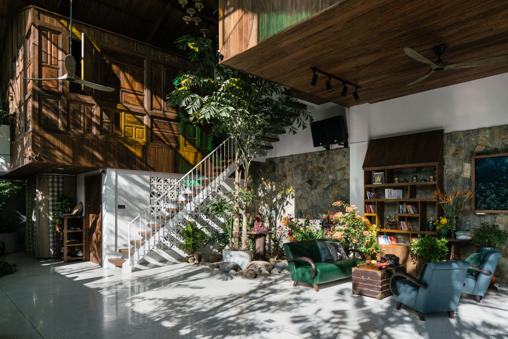 phong cách nội thất tropical sử dụng chất liệu tự nhiên