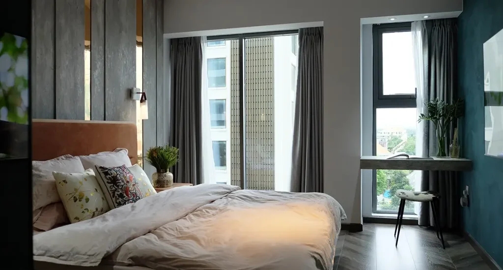 thiết kế nội thất chung cư 2 phòng ngủ 70m2 thoáng đãng