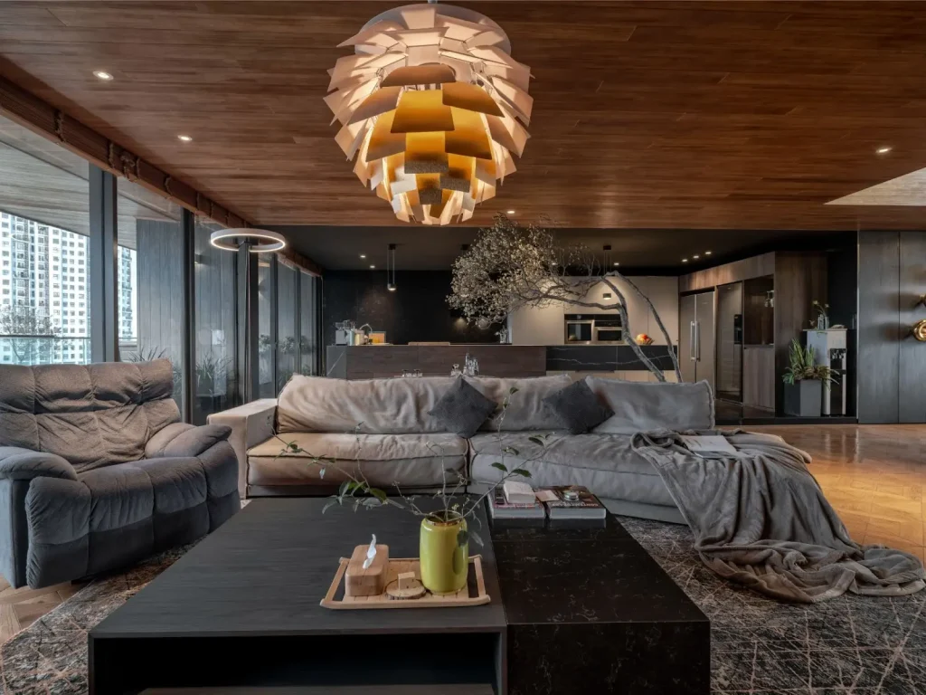 thiết kế nội thất chung cư 2 phòng ngủ phong cách Luxury