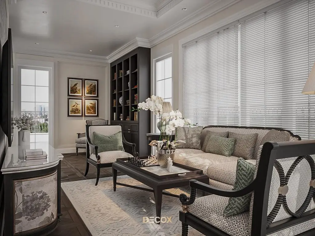 thiết kế nội thất chung cư 3 phòng ngủ sự giao thoa Đông – Tây