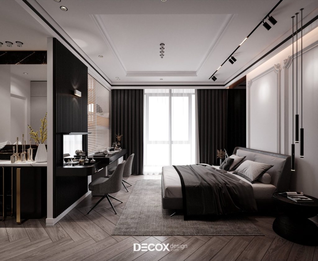 thiết kế nội thất chung cư 50m2 cho phòng ngủ master