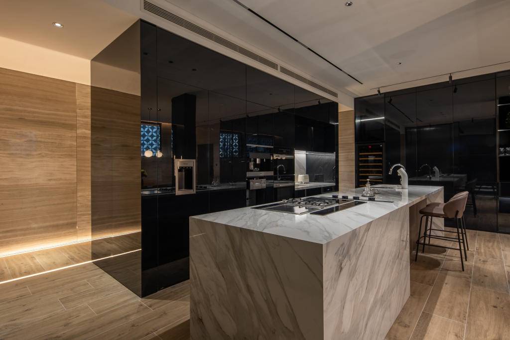thiết kế nội thất chung cư 55m2 với thiết bị bếp thông minh