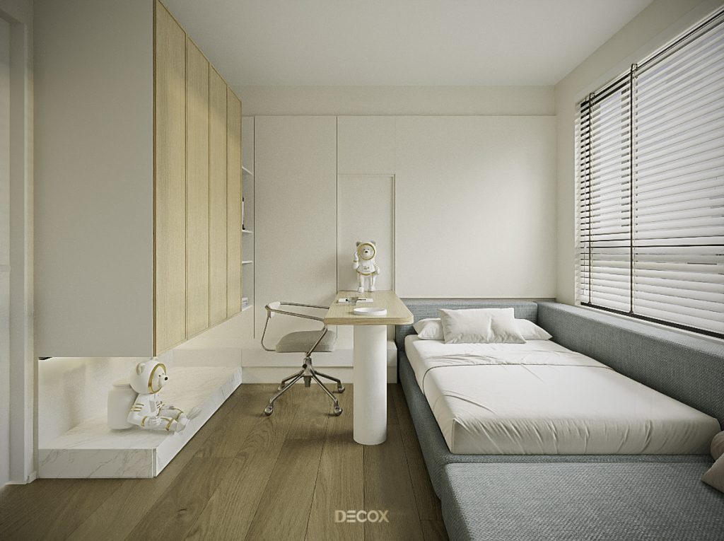thiết kế nội thất chung cư 75m2 có 3 phòng ngủ 