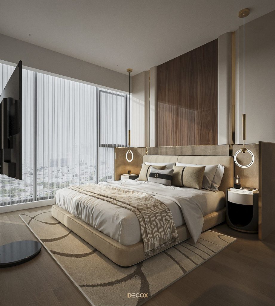 thiết kế nội thất chung cư 75m2 cho phòng ngủ chính
