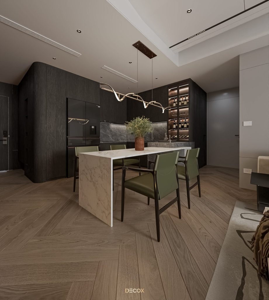thiết kế nội thất chung cư 90m2 sử dụng gam màu trung tính