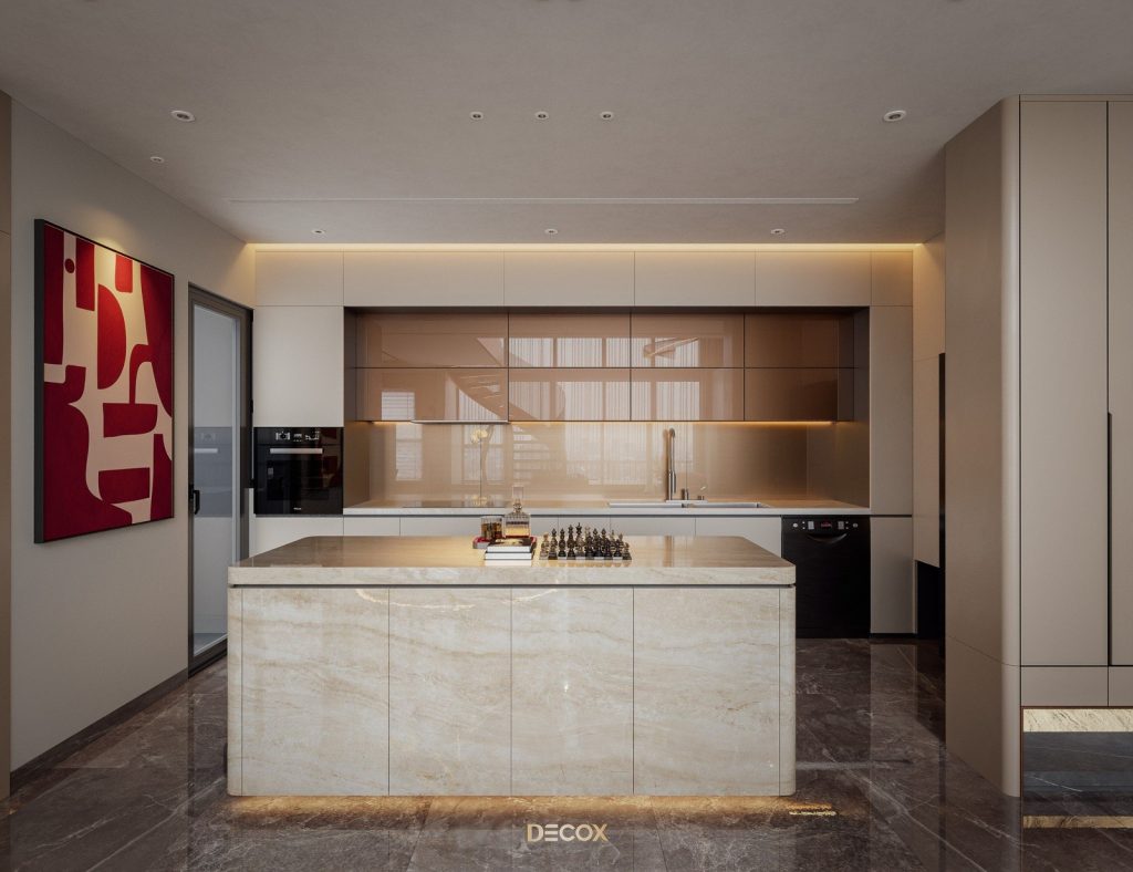 thiết kế nội thất chung cư 90m2 bố trí gọn gàng, tiện lợi