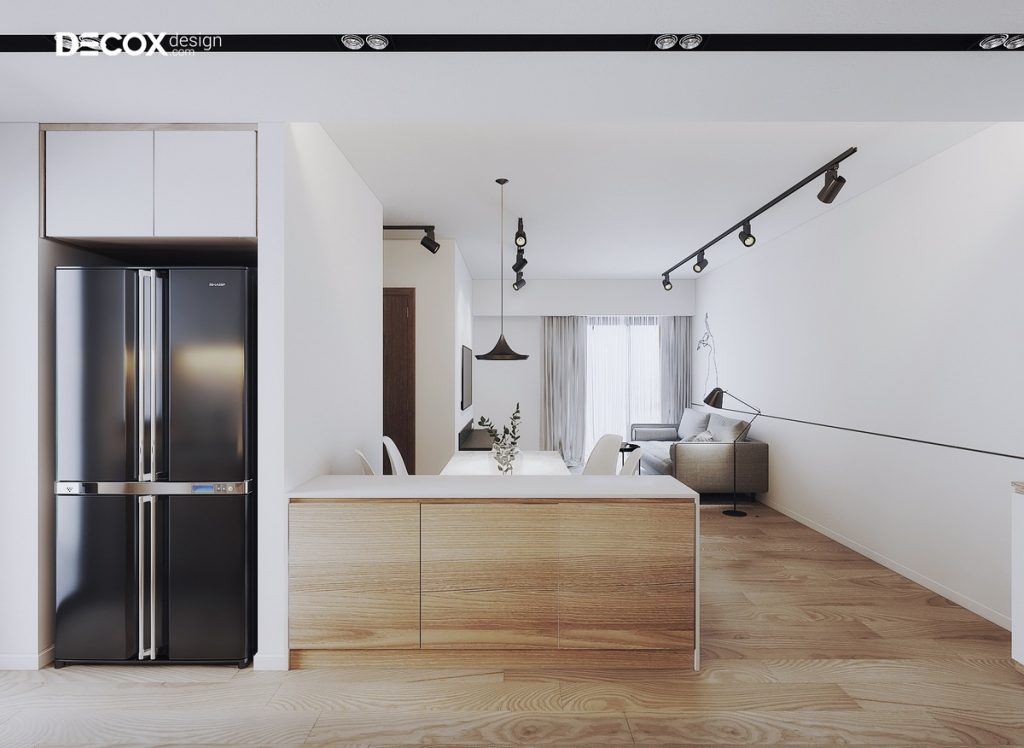 thiết kế nội thất chung cư 90m2 phong cách tối giản