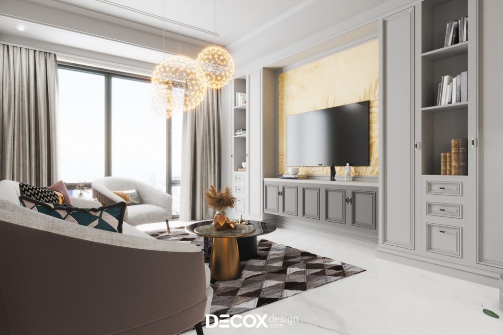 thiết kế nội thất chung cư 90m2 đầy tính thẩm mỹ, đẳng cấp
