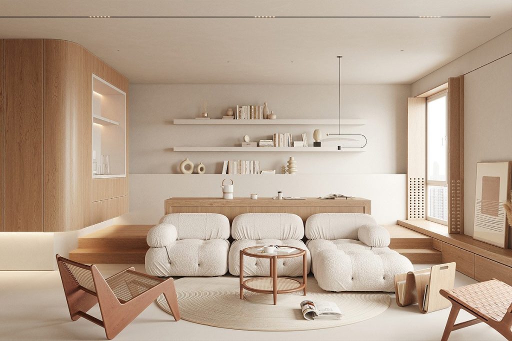 Mẫu thiết kế nội thất luxury tối giản đẹp