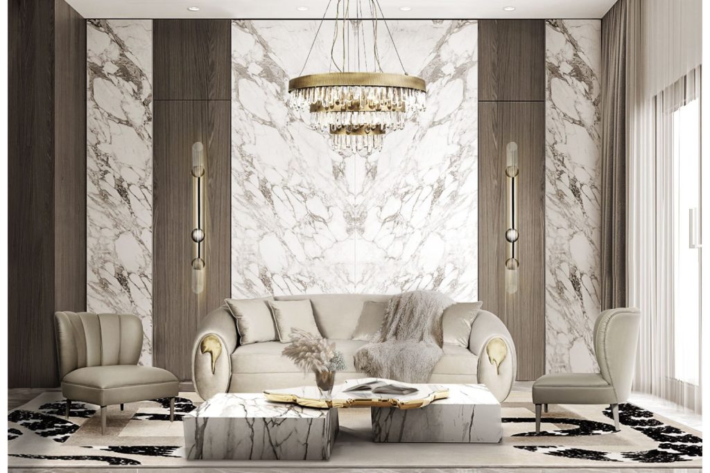 thiết kế nội thất luxury làm từ chất liệu cao cấp