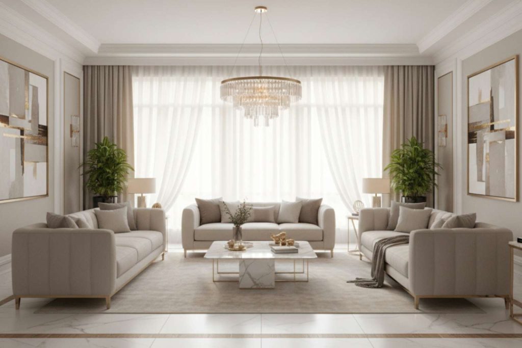Mẫu thiết kế nội thất luxury cho khách căn hộ chung cư