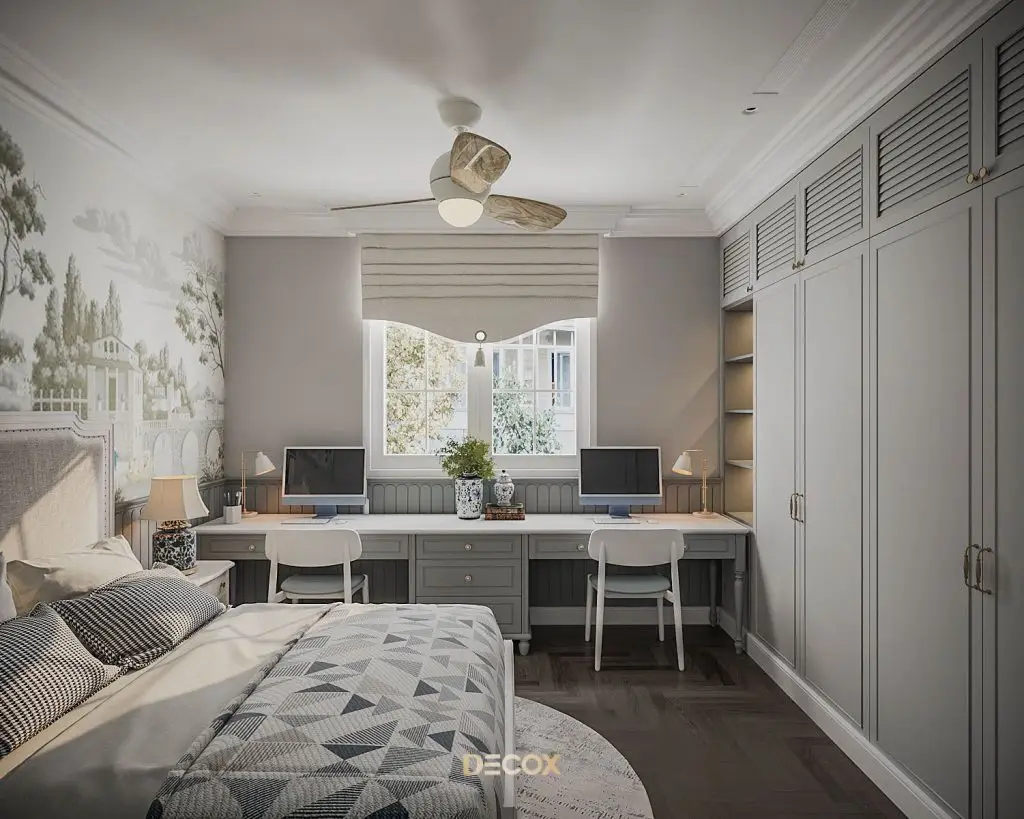 thiết kế nội thất nhà liền kề Không gian hoài cổ