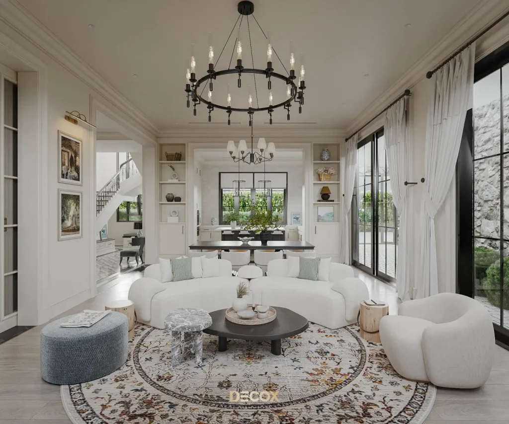 thiết kế nội thất nhà phố 4 tầng không gian cổ điển