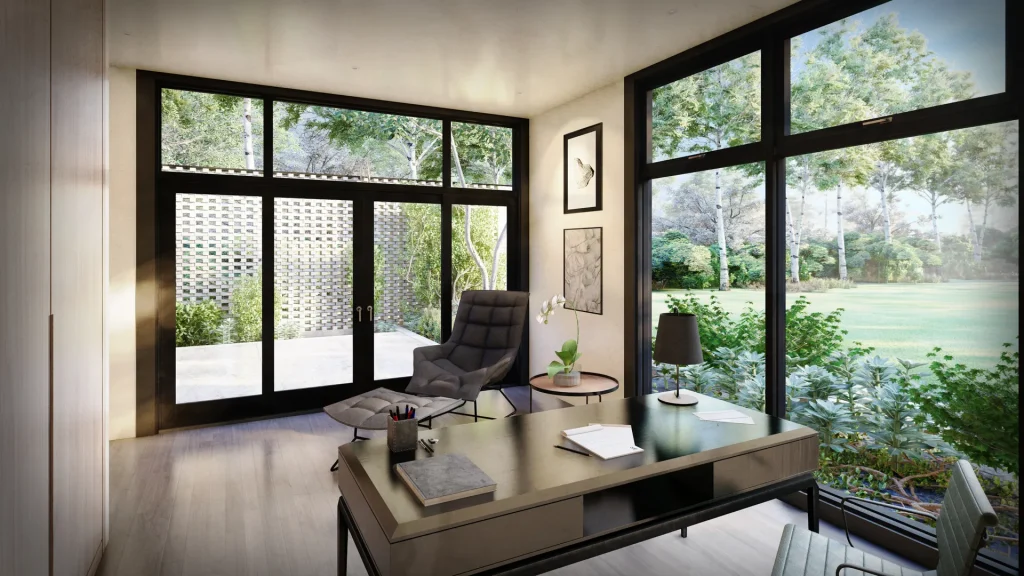 Thiết kế nội thất phòng làm việc nhà phố