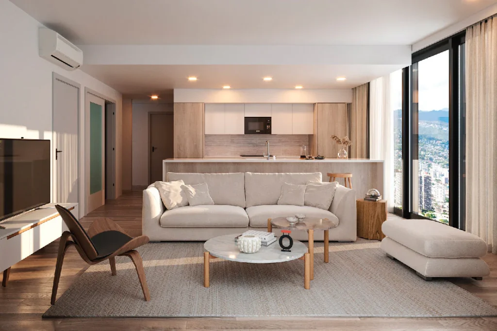 Thiết kế nội thất phòng khách chung cư 3 phòng ngủ hiện đại