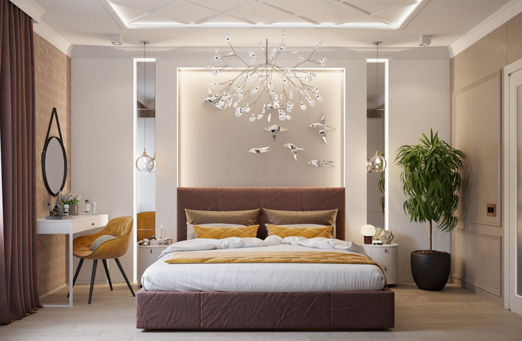 thiết kế nội thất phòng ngủ độc đáo