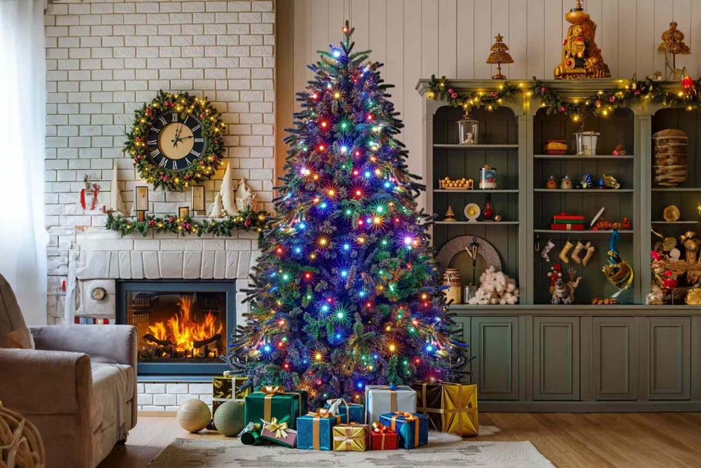 trang trí cây thông noel theo phong cách cổ điển