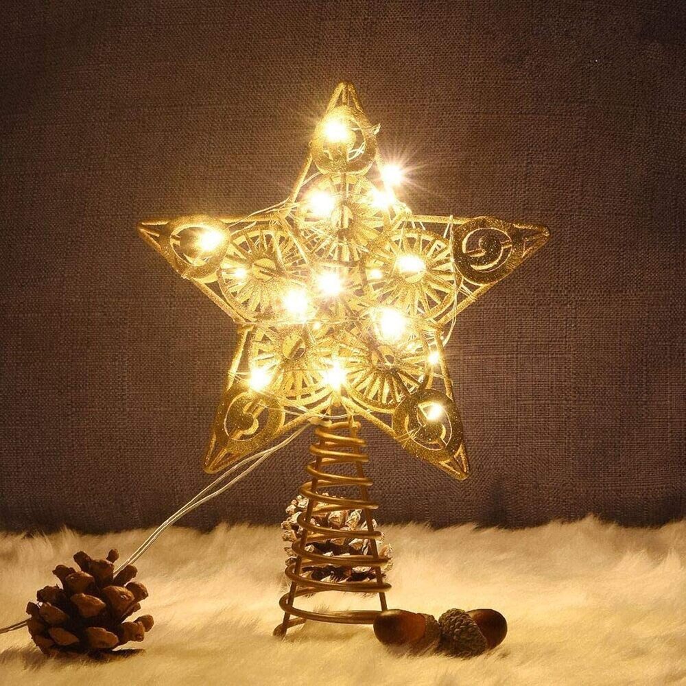 trang trí cây thông noel đèn LED hình ngôi sao