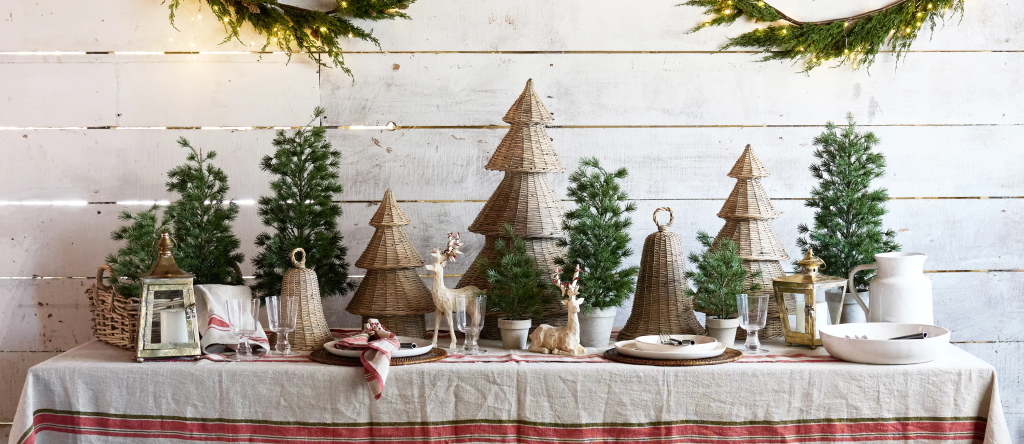 trang trí noel Rustic ấm áp