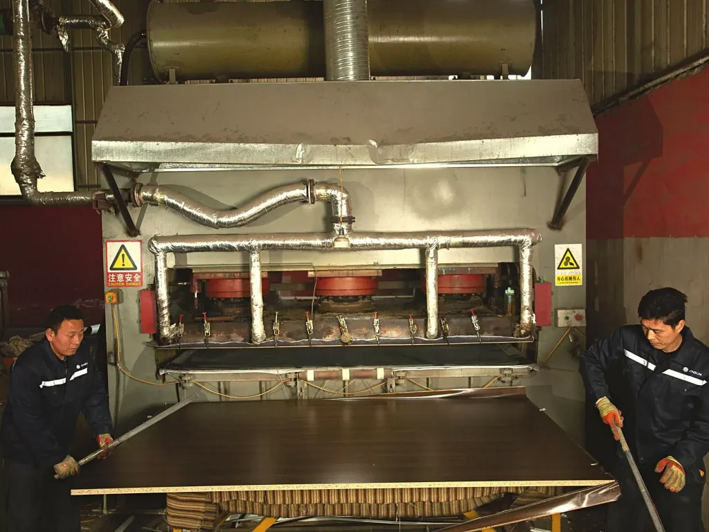 Quy trình sản xuất ván công nghiệp phủ Melamine