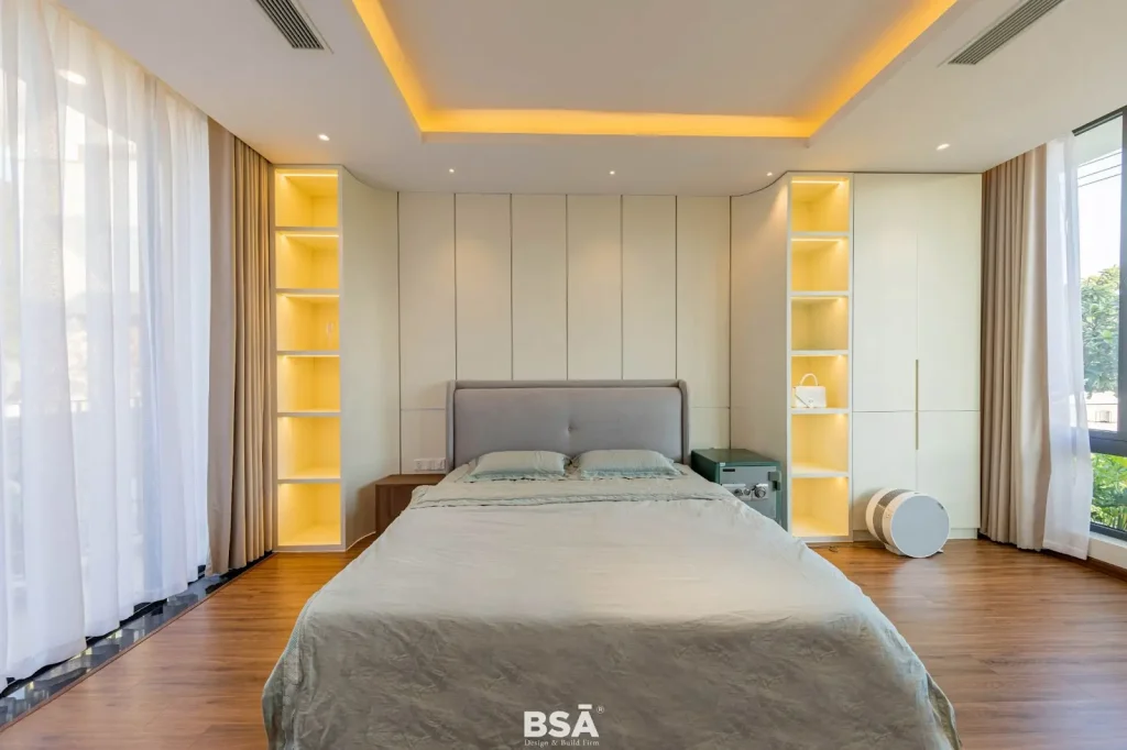báo giá thiết kế nội thất phòng ngủ biệt thự Lê Văn Lương