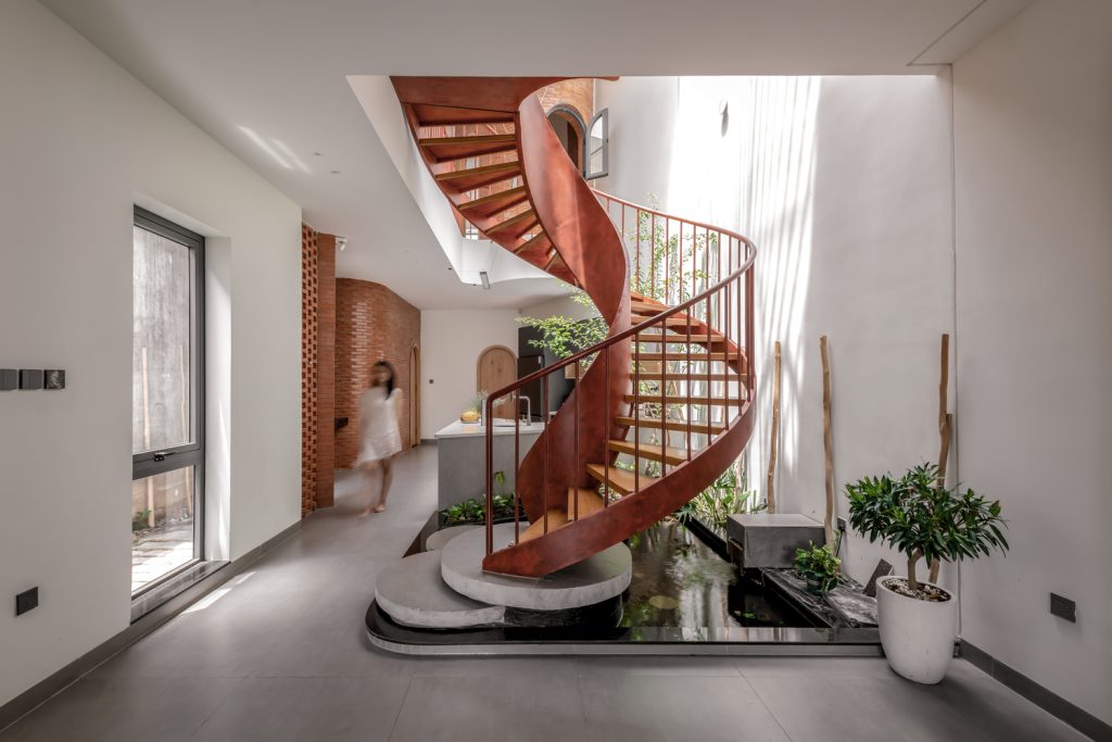 cầu thang gỗ hiện đại