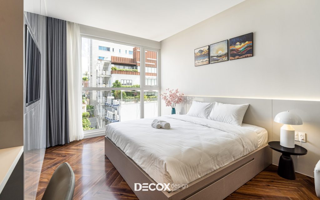 decor phong ngủ bằng tranh treo tường