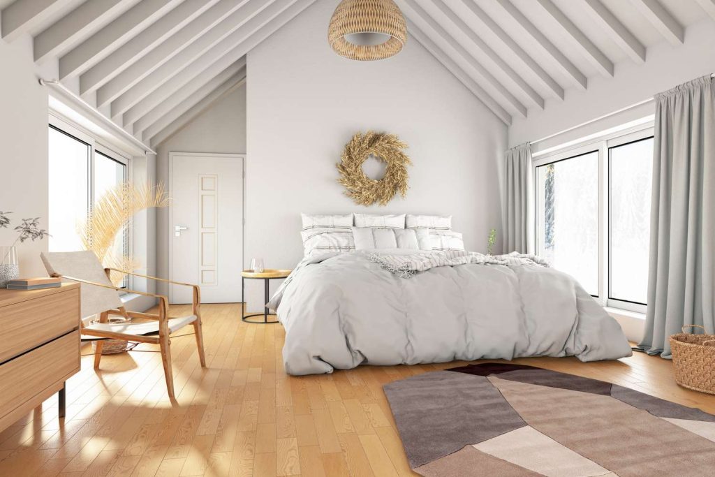decor phong ngủ gác mái đẹp