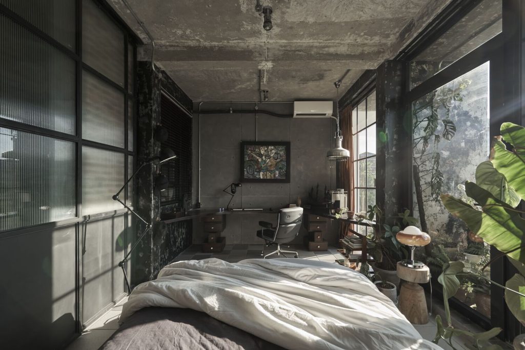 decor phong ngủ bằng cây xanh tươi mát