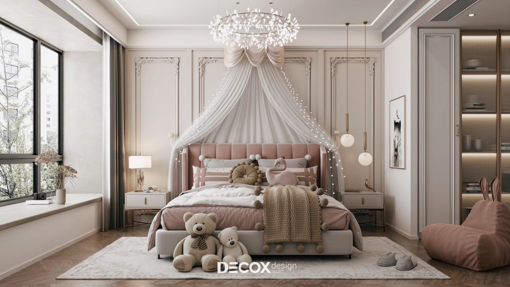 thiết kế phòng ngủ bé gái công chúa