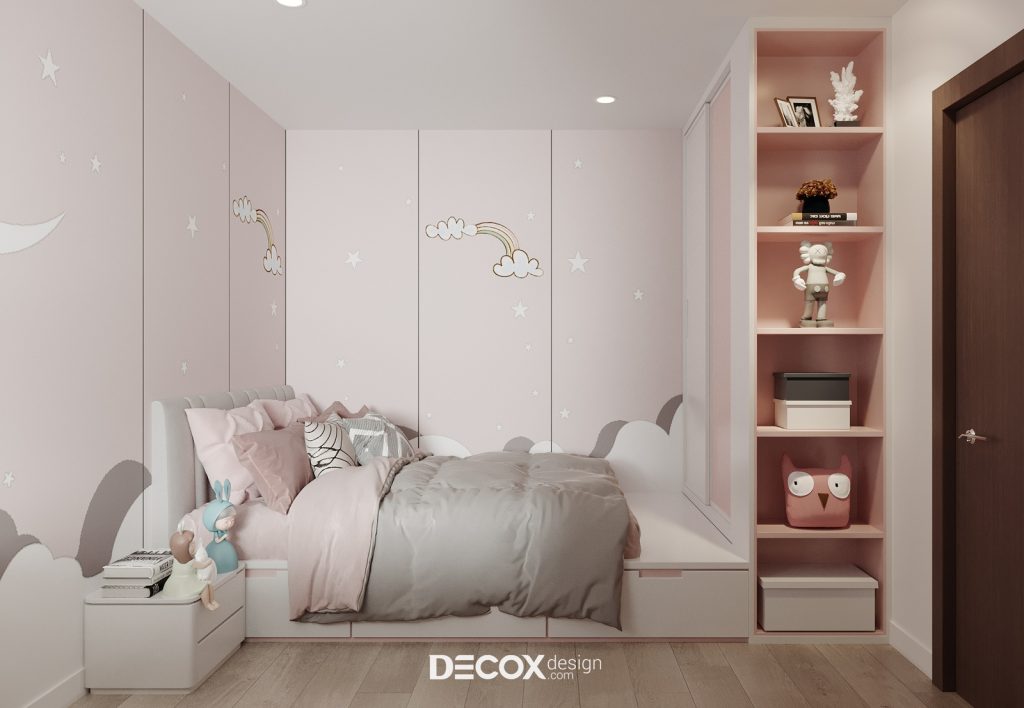 phòng ngủ bé gái 10m2