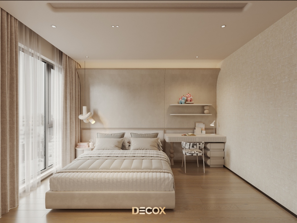 phòng ngủ đẹp cho nữ phong cách tối giản