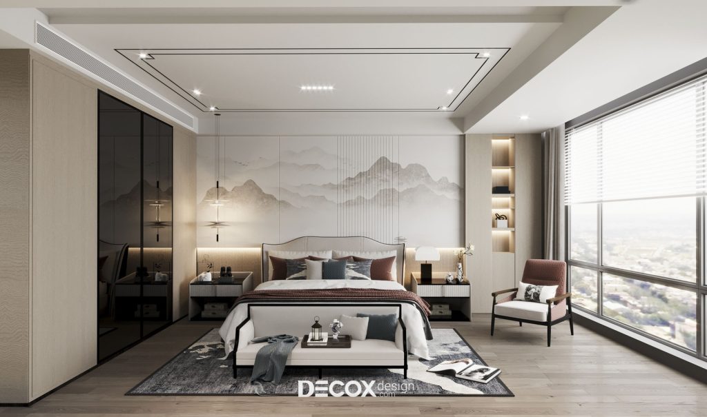 phòng ngủ đẹp cho nữ sử dụng giấy dán tường