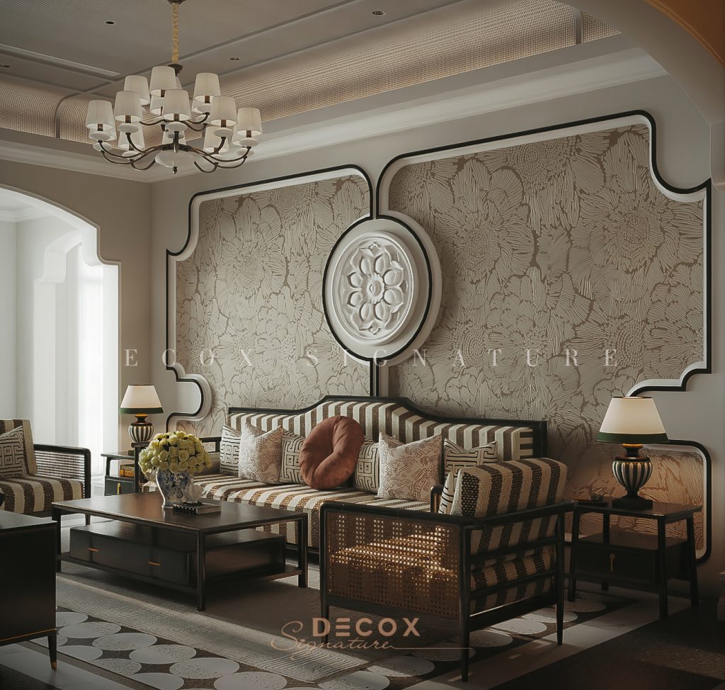 sofa gỗ chữ U