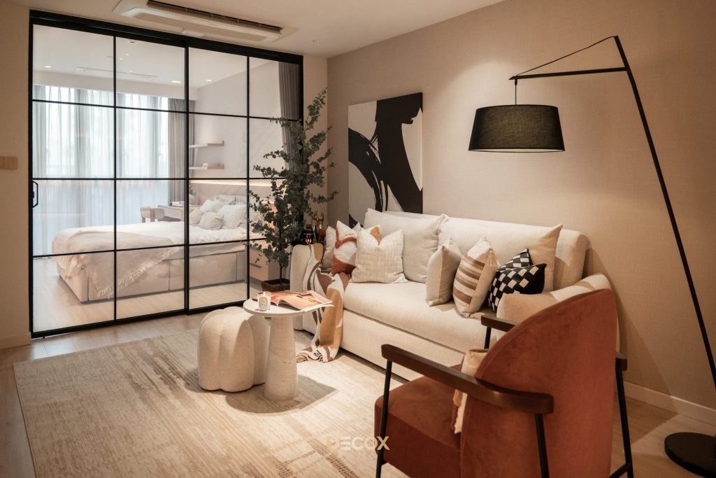 thiết kế nội thất chung cư 45m2 phong cách tối giản
