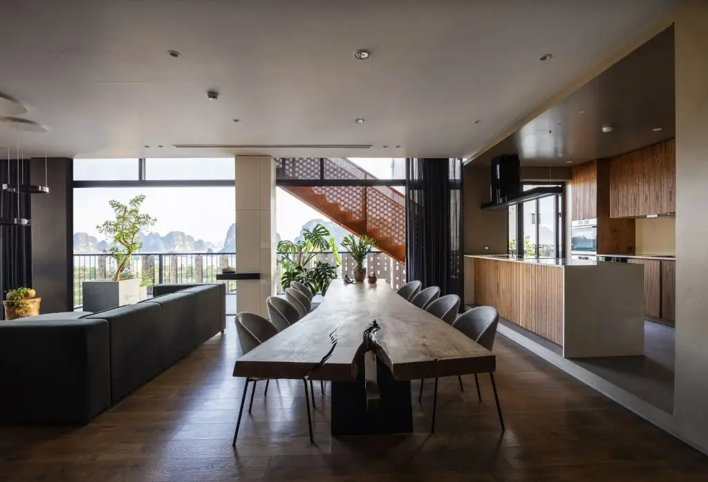 thiết kế nội thất gỗ óc chó cao cấp