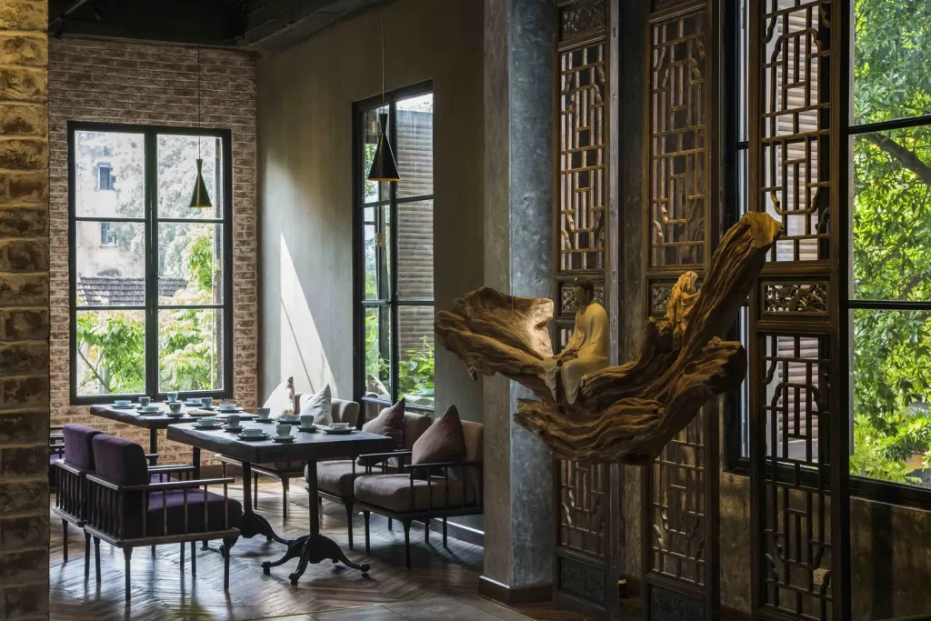 thiết kế nội thất nhà hàng thanh lịch