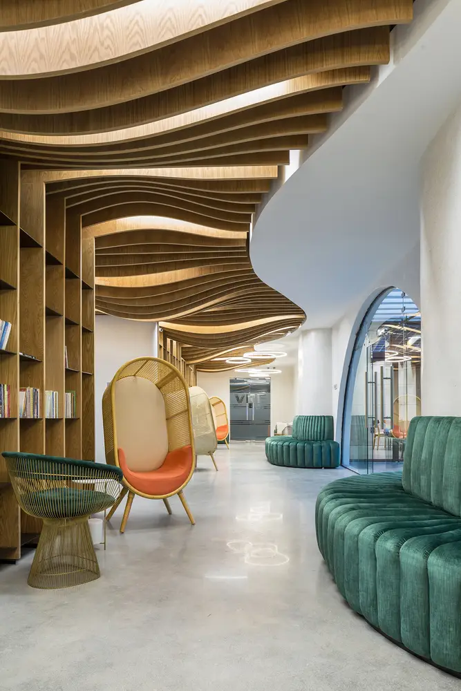 thiết kế nội thất văn phòng nhẹ nhàng, tinh tế