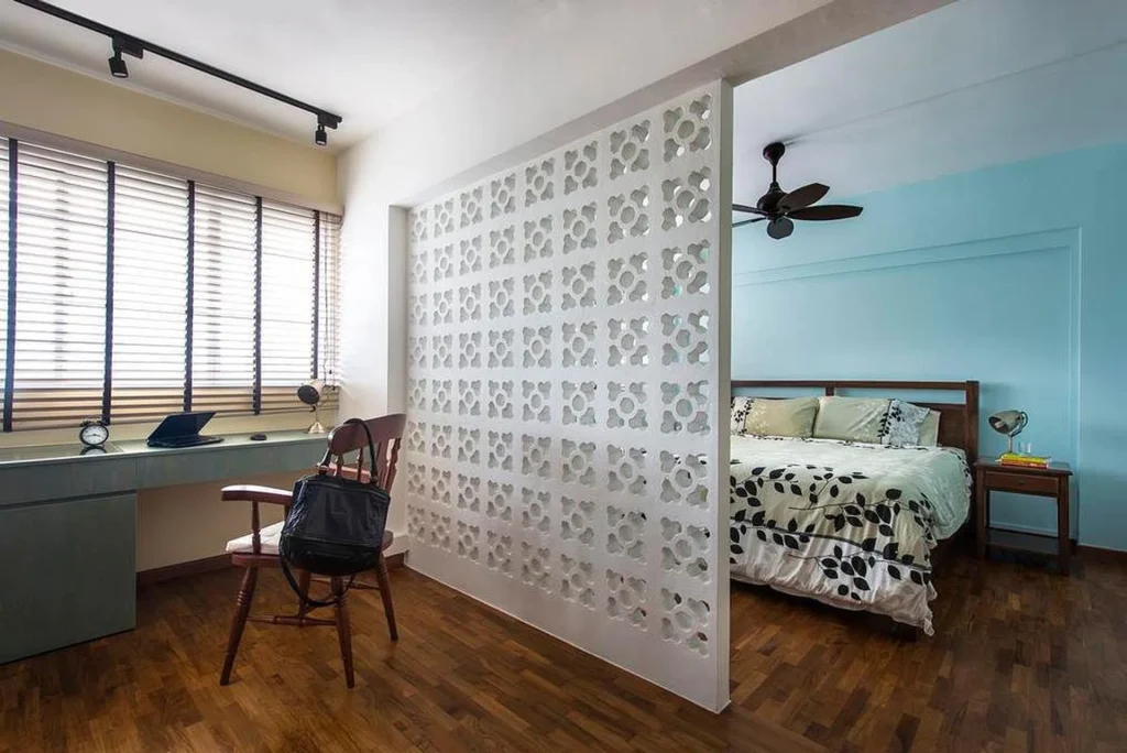 vách ngăn phòng ngủ bằng nhựa