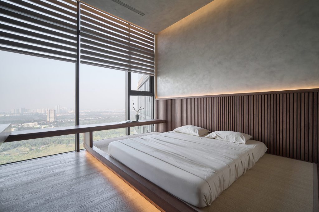 Giường ngủ gỗ MDF phủ melamine bền đẹp