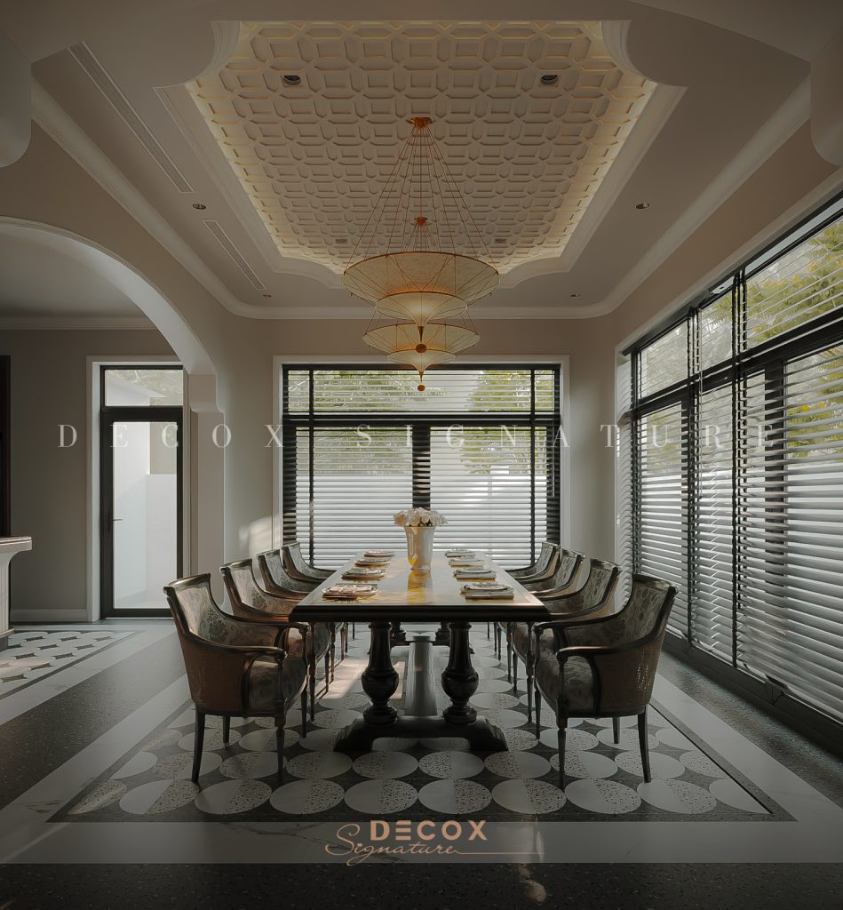 phào chỉ trần nhà kiểu Indochine